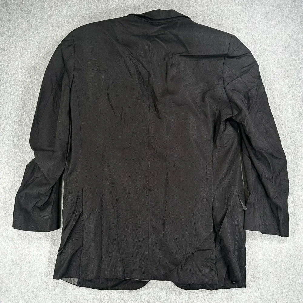 Ermenegildo Zegna Blazer Sport Coat Mens 46 Black Wool Silk Travel Two Button